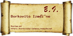 Borkovits Izméne névjegykártya